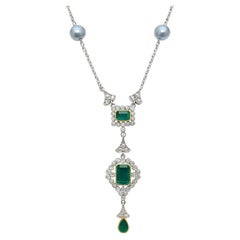 Colombian Emerald and Diamond Necklace