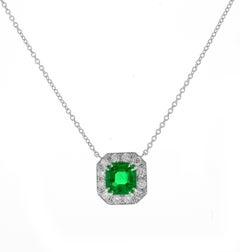Kolumbianischer Smaragd- und Diamant-Anhänger aus Kolumbien, von Pampillonia Jewelers