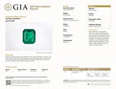 Kolumbianischer Smaragd und Diamantring - 6,50 Karat GIA zertifizierter Smaragd