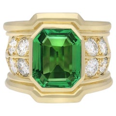 Colombian Emerald and Diamond Ring, circa 1970