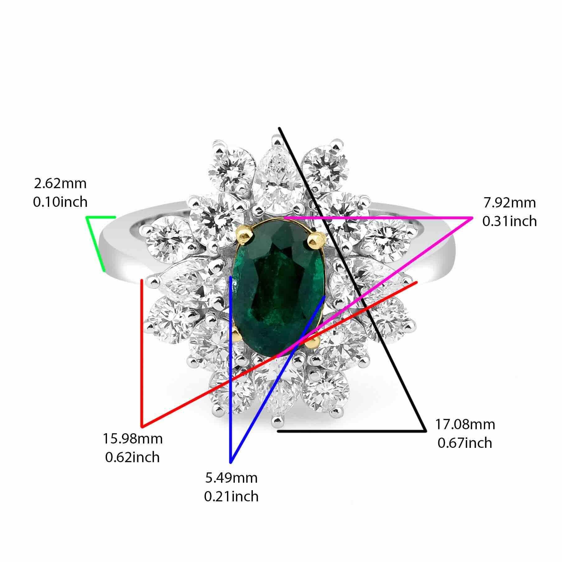 For Sale:  Colombian Emerald And Diamond Statement Ring 5