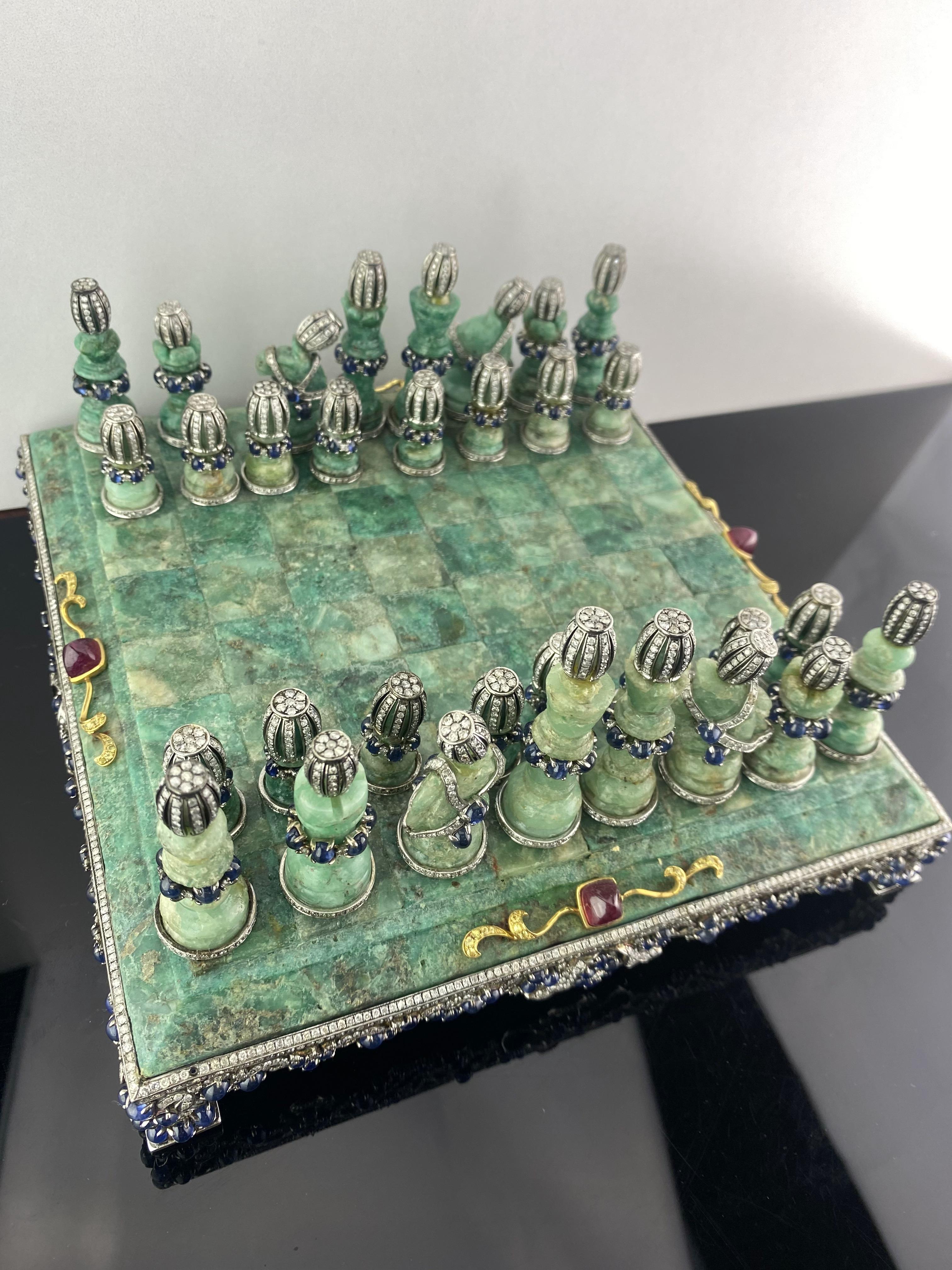 emerald chess set