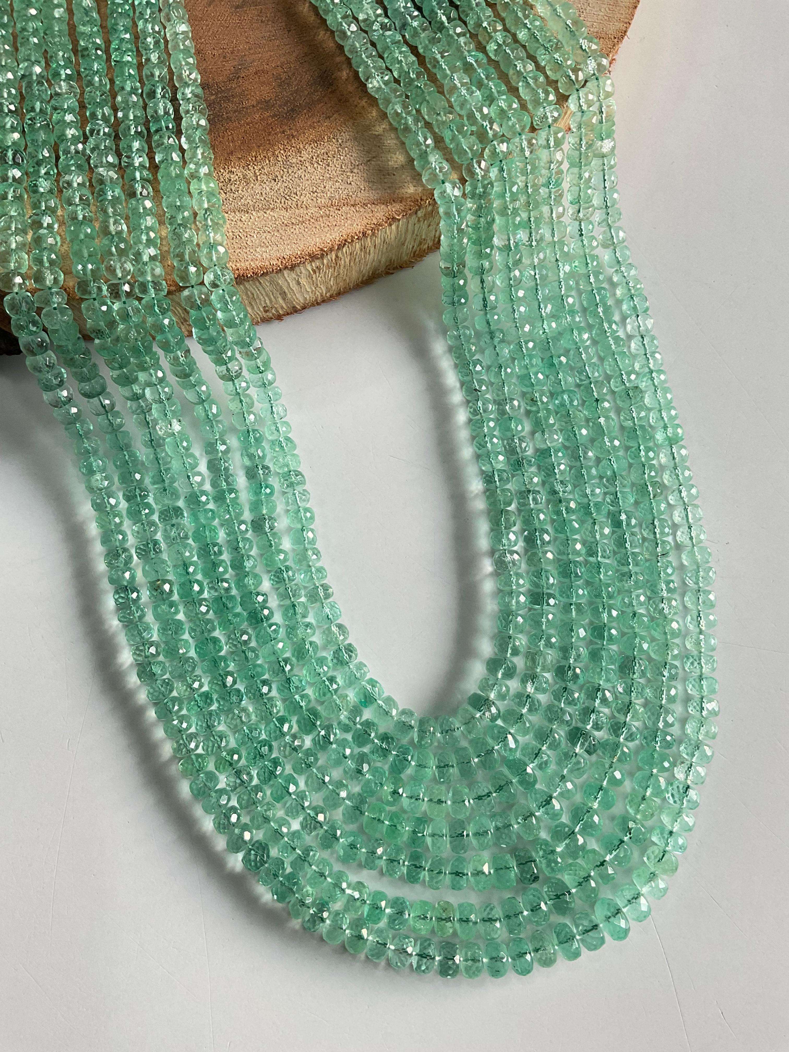 beaded emerald necklace