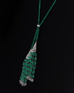 Colombian Emerald Beaded Necklace