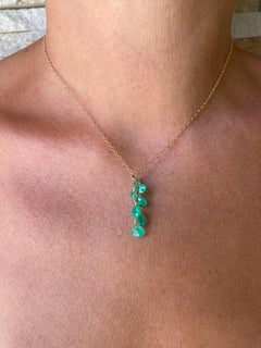 Colombian Emerald Briolette Grape Necklace