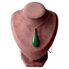 22.5ct Colombian Emerald Cabochon Pendant in 18k Yellow Gold Certified