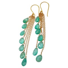 Colombian Emerald Cascade Earrings