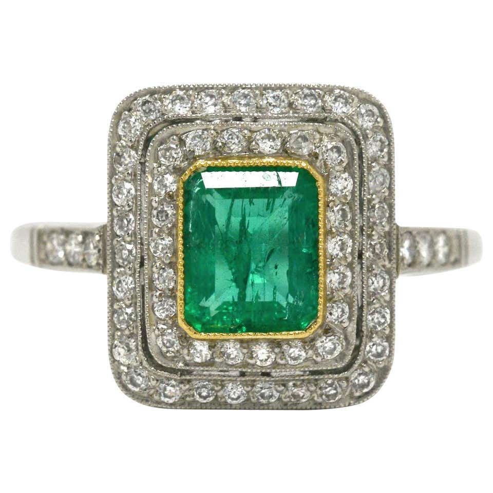 Antique Emerald Engagement Rings - 710 For Sale at 1stdibs - Page 2