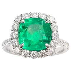 Colombian Emerald & Diamond Ring #17768