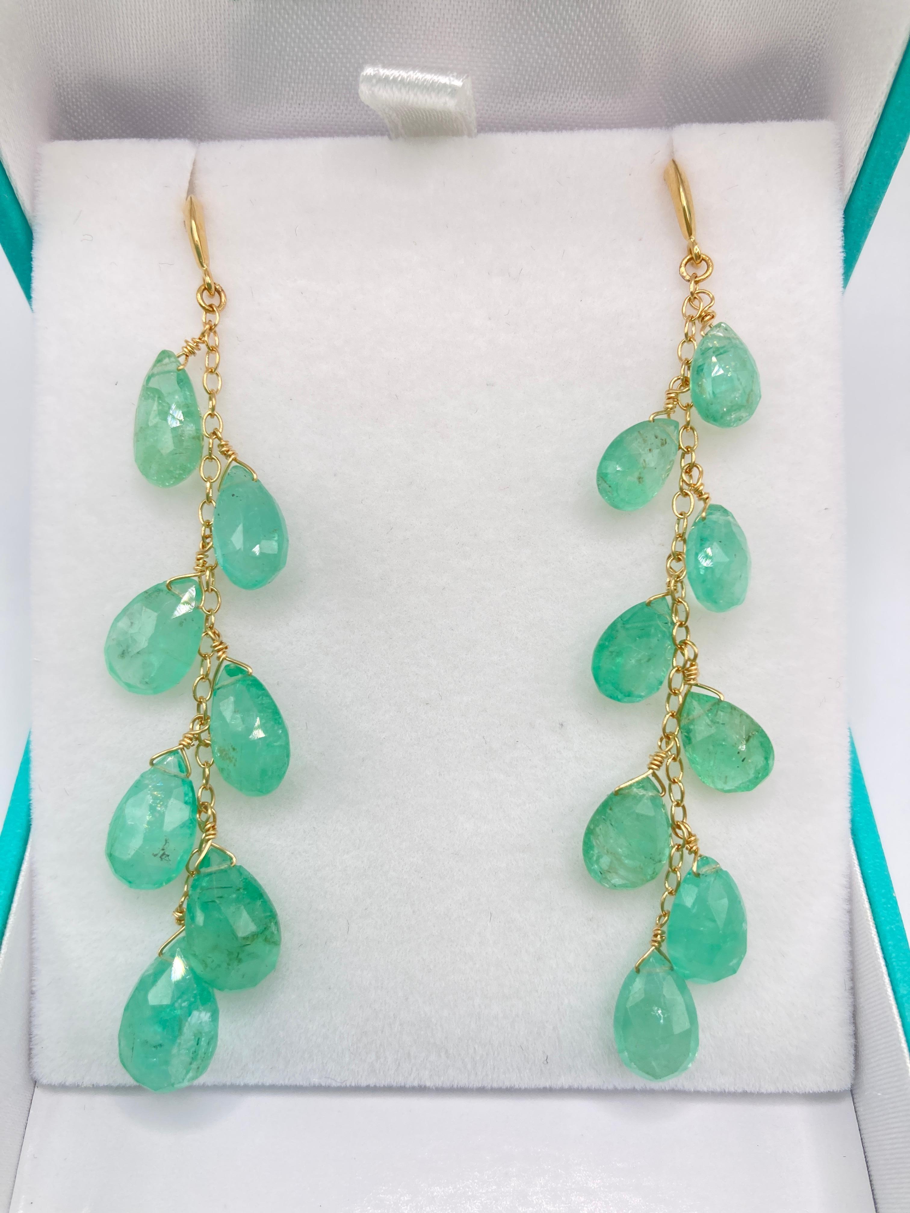 Contemporary Colombian Emerald Earrings For Sale