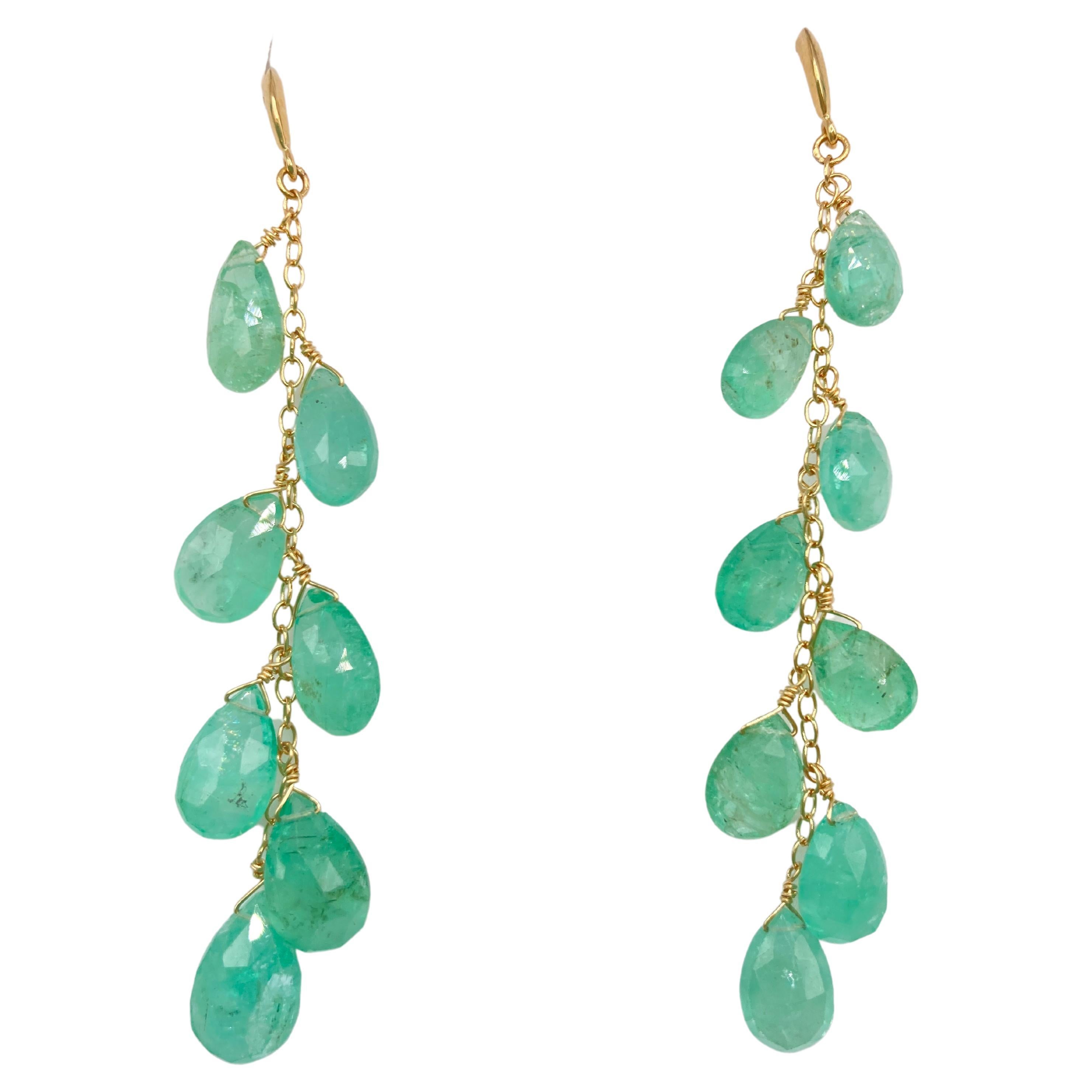 Colombian Emerald Earrings For Sale