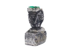 Colombian Emerald Egyptian Rough Crystal Sculpture