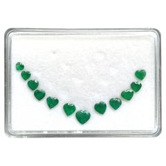 Colombian Emerald Heart Layout 7.65 Carats Cutstone For Jewellery Natural Gems