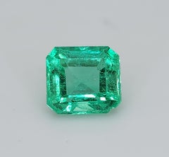Émeraude de Colombie, pierre en vrac, 0,44ct, taille octogonale, années 1990