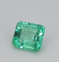 Émeraude de Colombie, pierre en vrac, 0,45ct, taille octogonale, années 1990