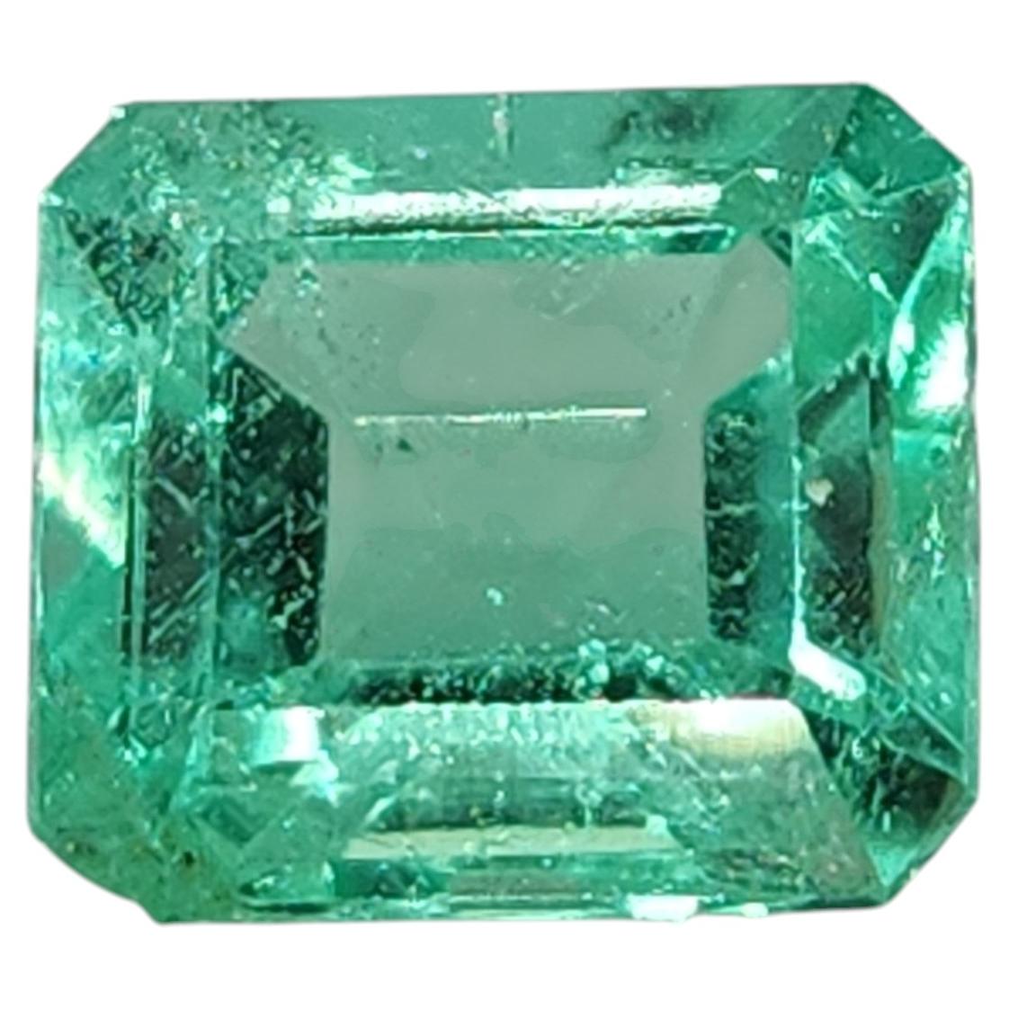 Colombian Emerald Loose Gemstone, 0.45ct Octagonal Cut, 1990s