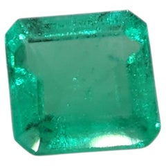 Colombian Emerald Loose Gemstone, 0.45ct Square Cut, Unisex, 1990