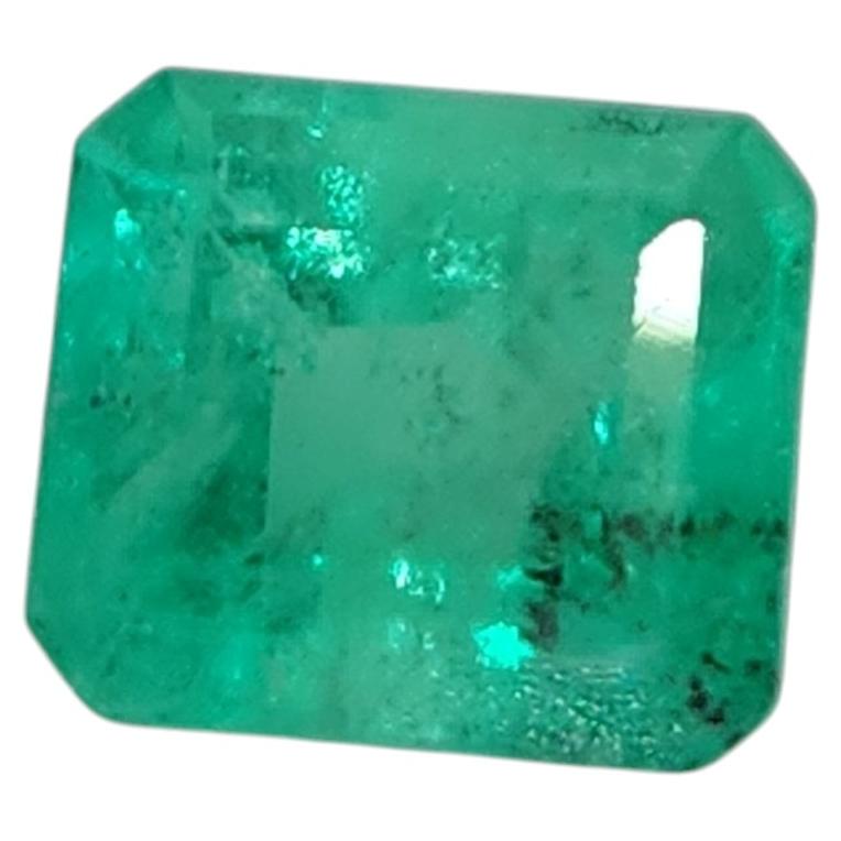 Émeraude de Colombie, pierre en vrac, 0,47ct, taille octogonale, années 1990