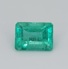 Émeraude de Colombie, pierre en vrac, 0,71ct, taille octogonale, années 1990