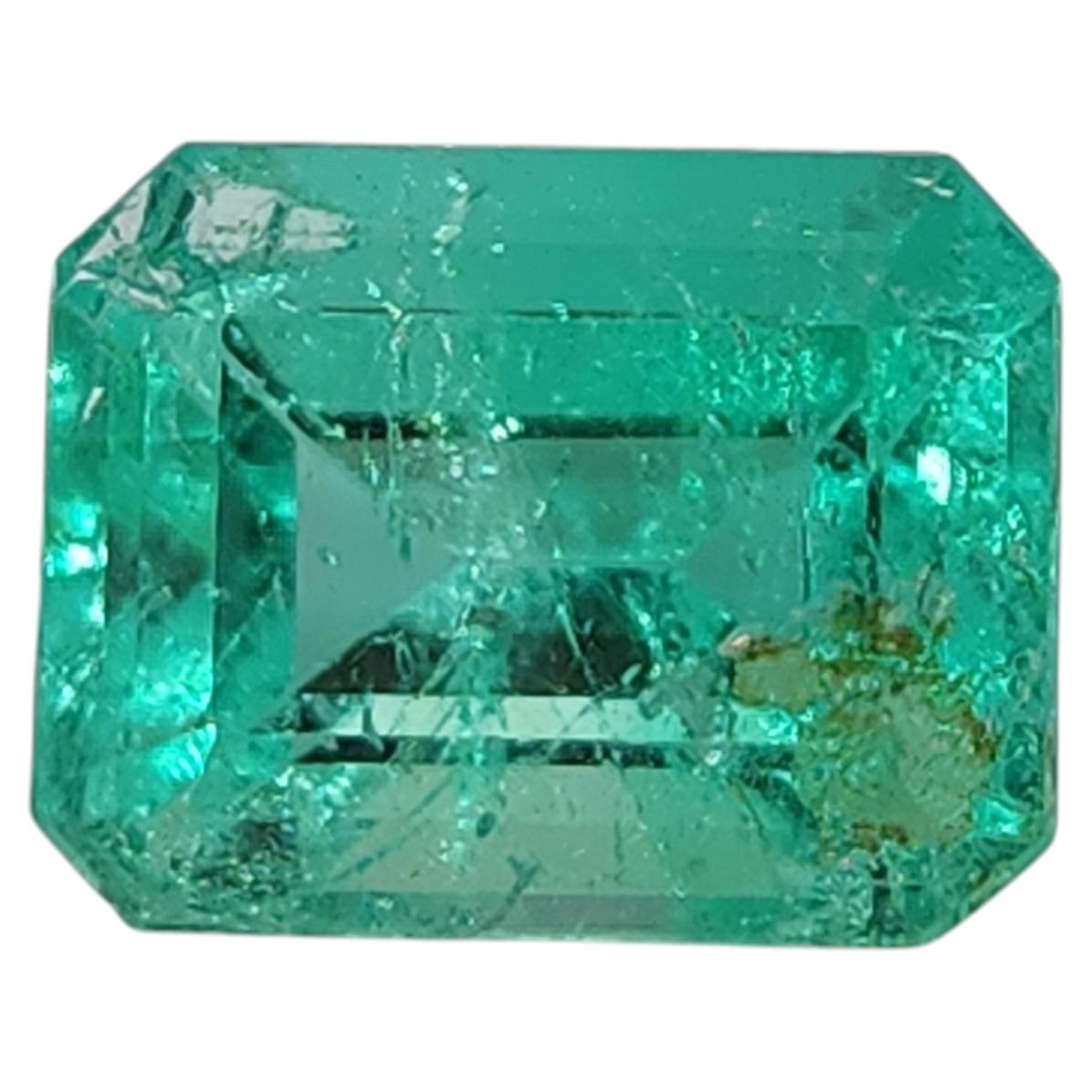 Kolumbianischer Smaragd Loser Edelstein, 0,80ct Smaragdschliff, GIA zertifiziert