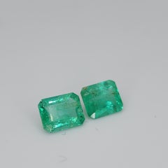 Émeraude de Colombie, pierre en vrac, 0,89ct, taille octogonale, Nature