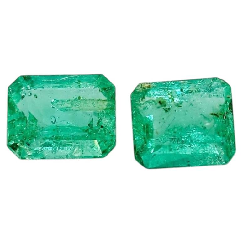 Colombian Emerald Loose Gemstone, 0.89ct Octagonal Cut, Natural