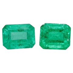 Colombian Emerald Loose Gemstone, 1.10ct Emerald Cut, 1990s