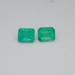 Colombian Emerald Loose Gemstone, 1.19ct Emerald Cut, 1990s