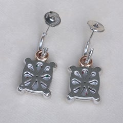 Muzo Colombian Emerald Mahenge Spinel White Diamond Charm Earrings