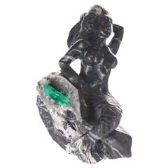 Colombian Emerald Mermaid Rough Crystal Sculpture