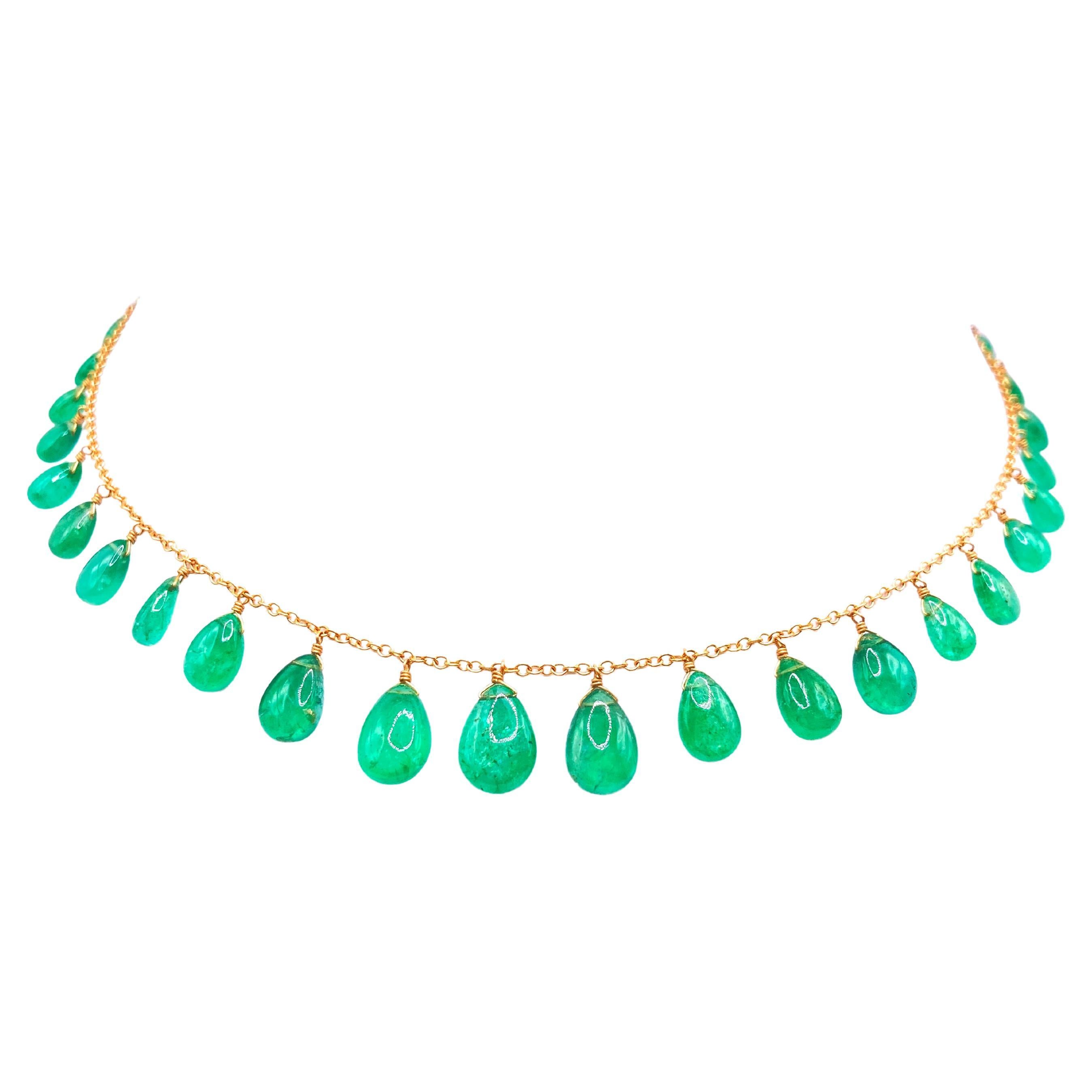 Colombian Emerald Necklace For Sale