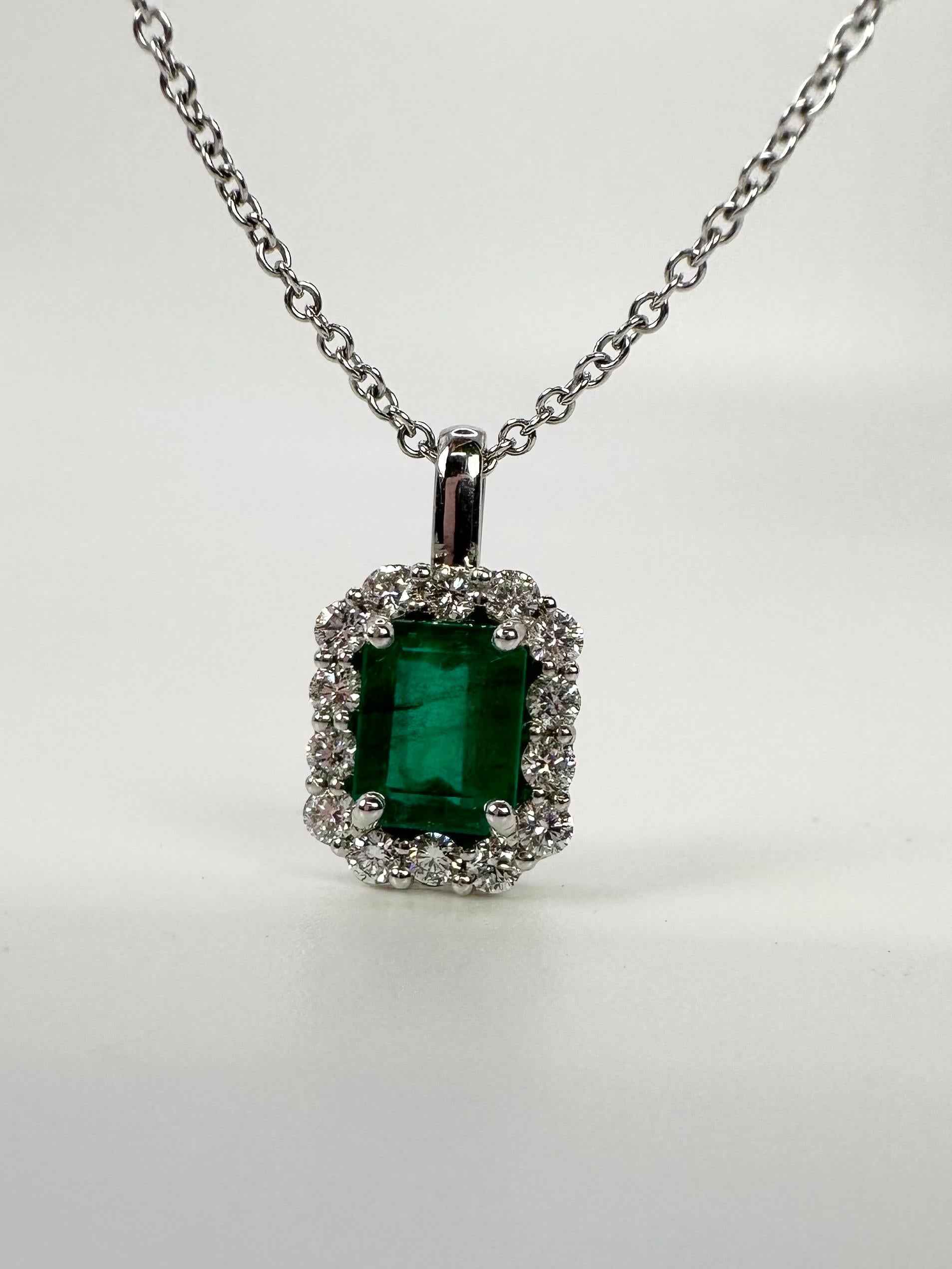 modern emerald necklace