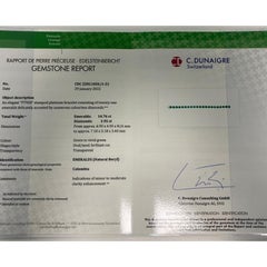 Bracelet ovale d'émeraudes de Colombie 14,76 carats