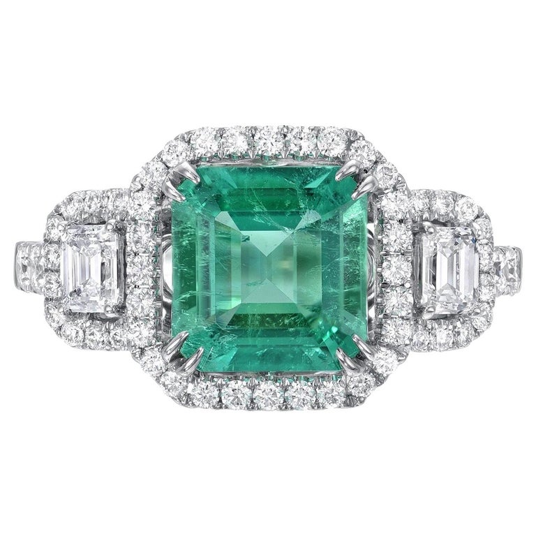Colombian Emerald Ring 1.75 Carat Emerald Cut