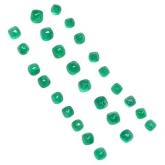 Émeraude de Colombie taille pain de sucre 21,68 carats, pierre précieuse naturelle pour bijoux