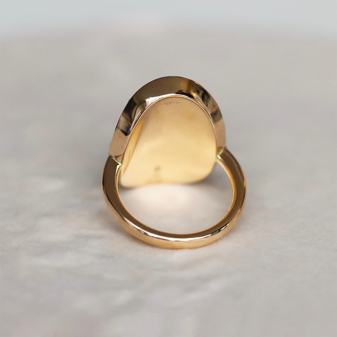 Kolumbianischer Smaragd Typ A Jadeit Diamant Pave-Ring 3