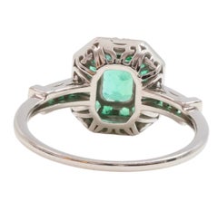 Colombian Emeralds & Diamonds ring in Platinum