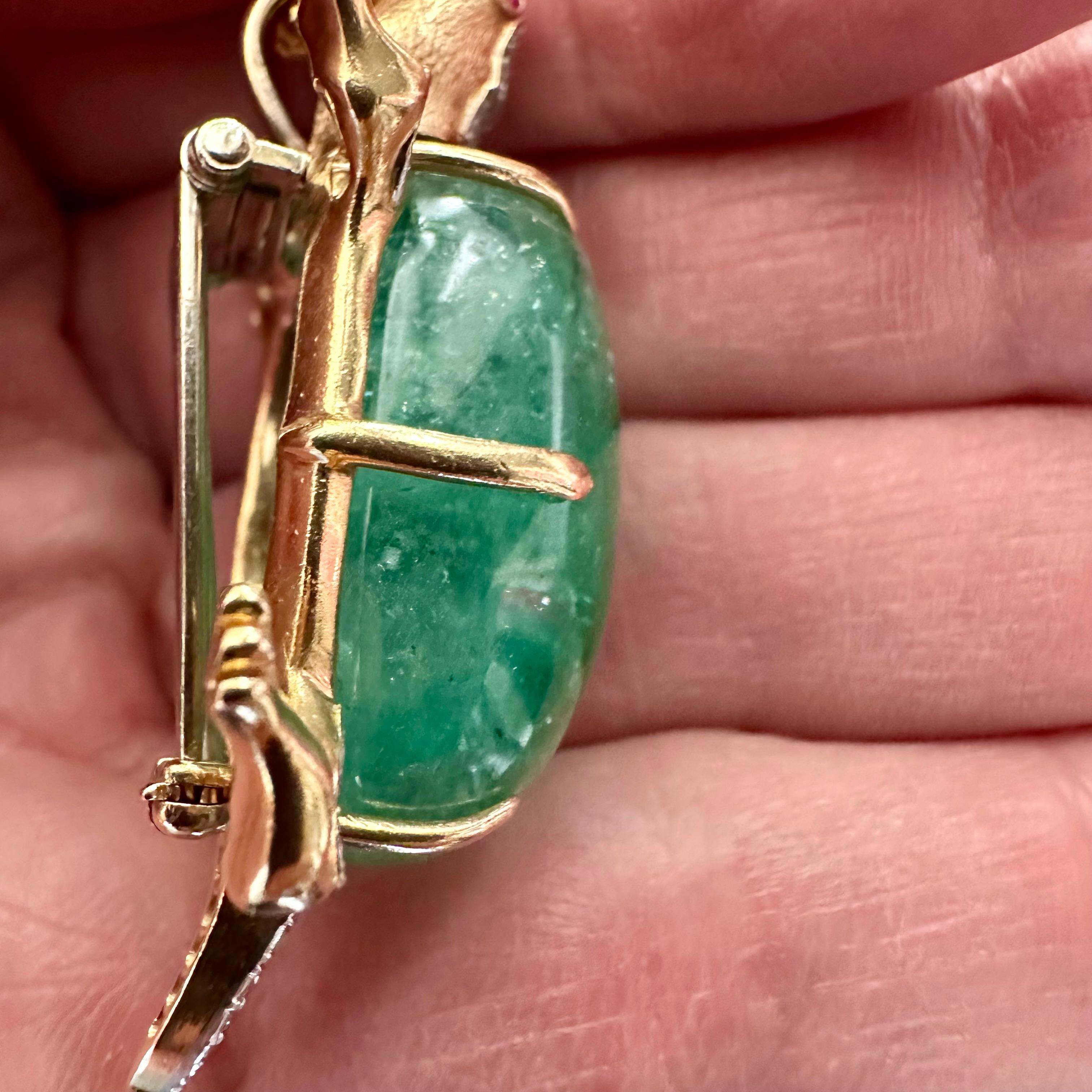 Colombian Green Emerald Turtle Pendant Necklace 1