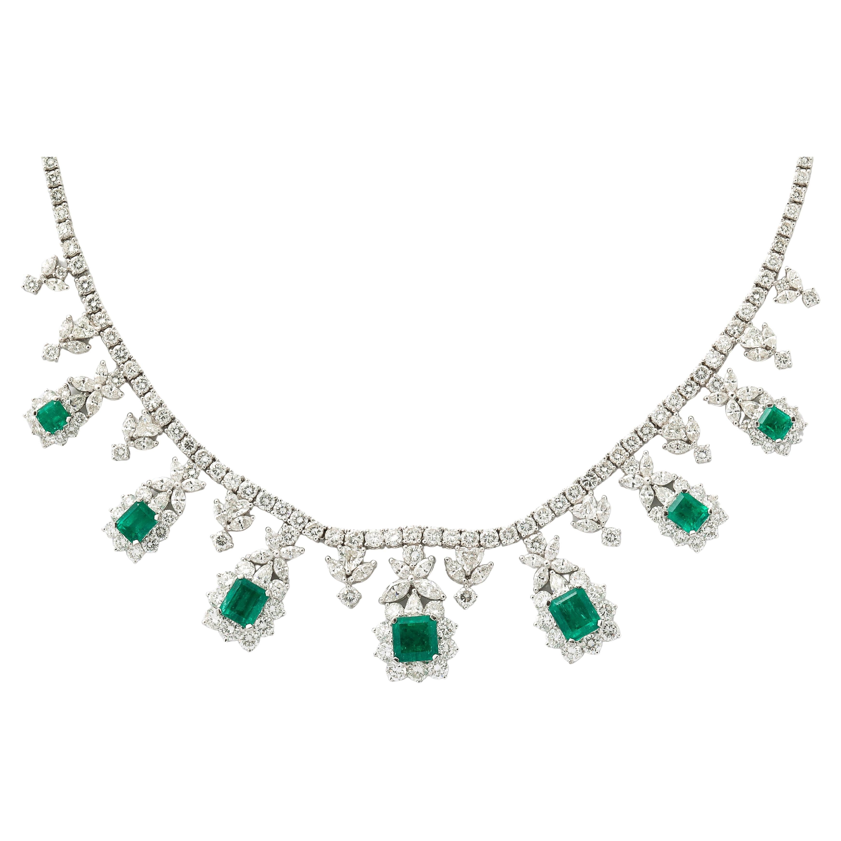 Collar Muzo Colombiano Esmeralda y Diamantes en venta