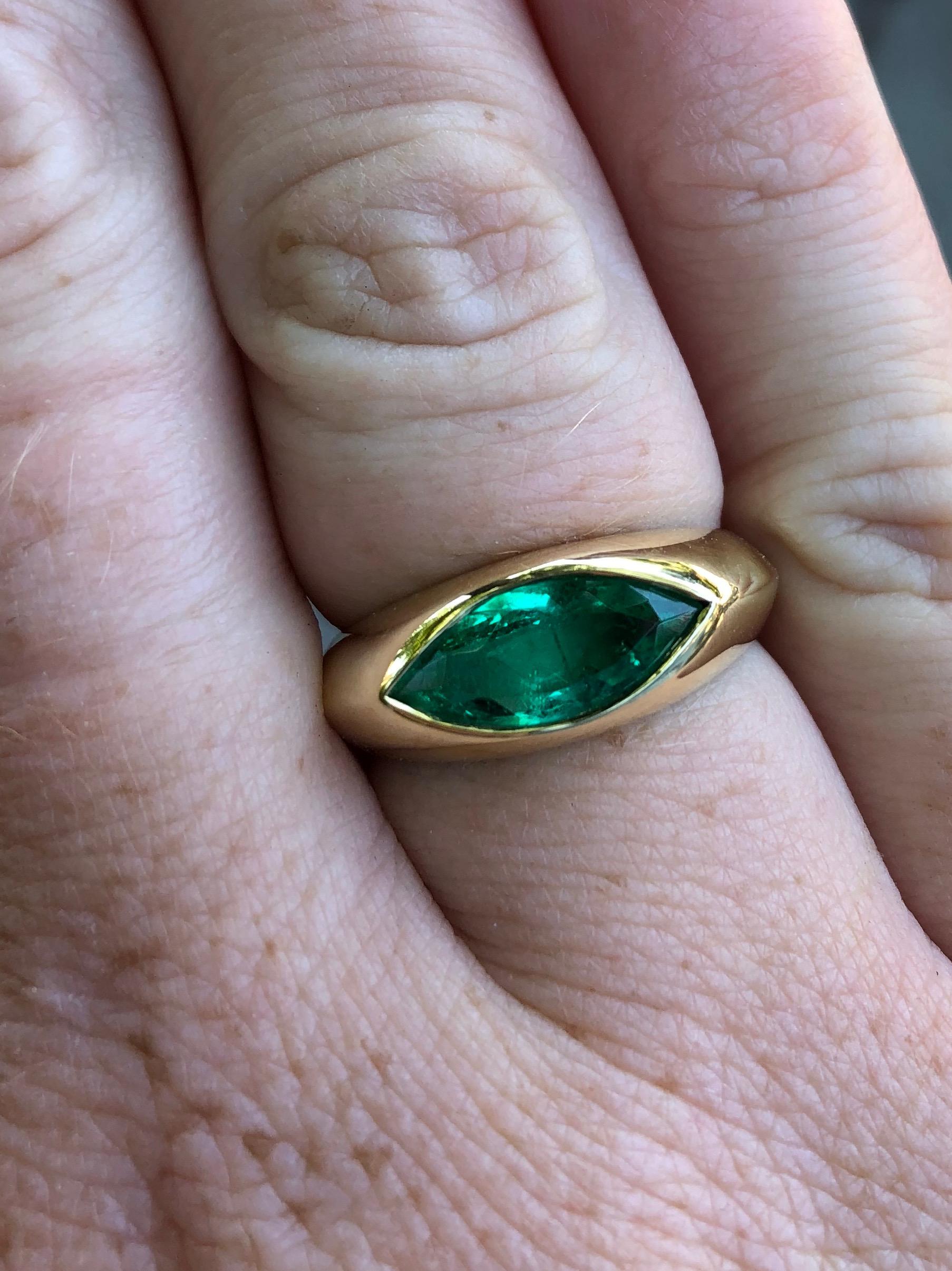 emerald gypsy ring