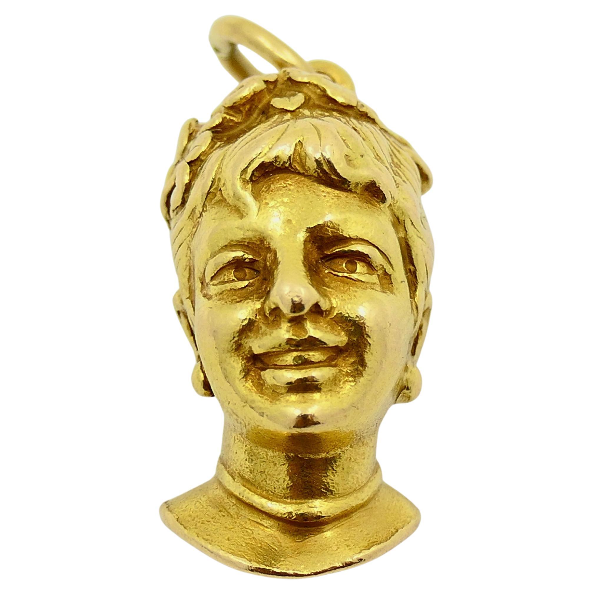 Colombina Commedia dell'Arte Pendentif à breloques en or 18k Unisexe en vente
