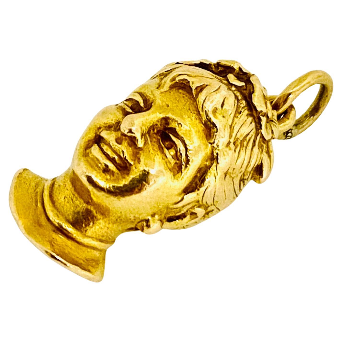 Colombina Commedia dell'Arte Pendentif à breloques en or 18k en vente 1