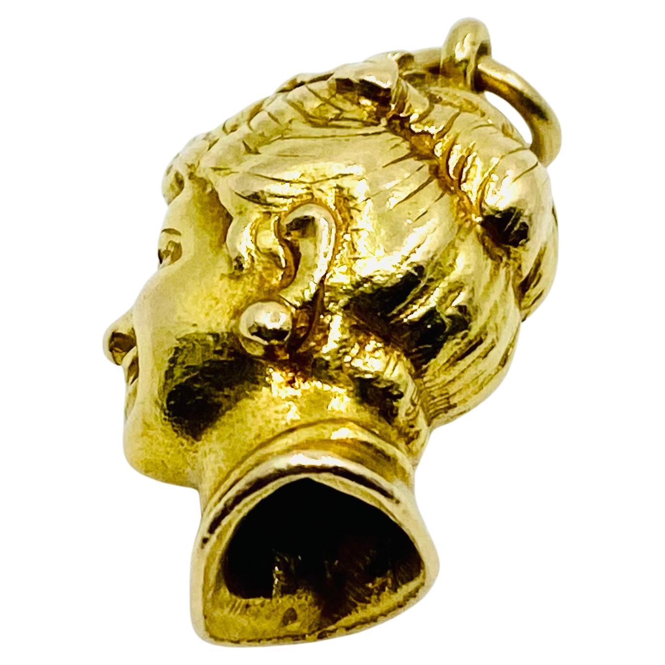Colombina Commedia dell'Arte Pendentif à breloques en or 18k en vente 3
