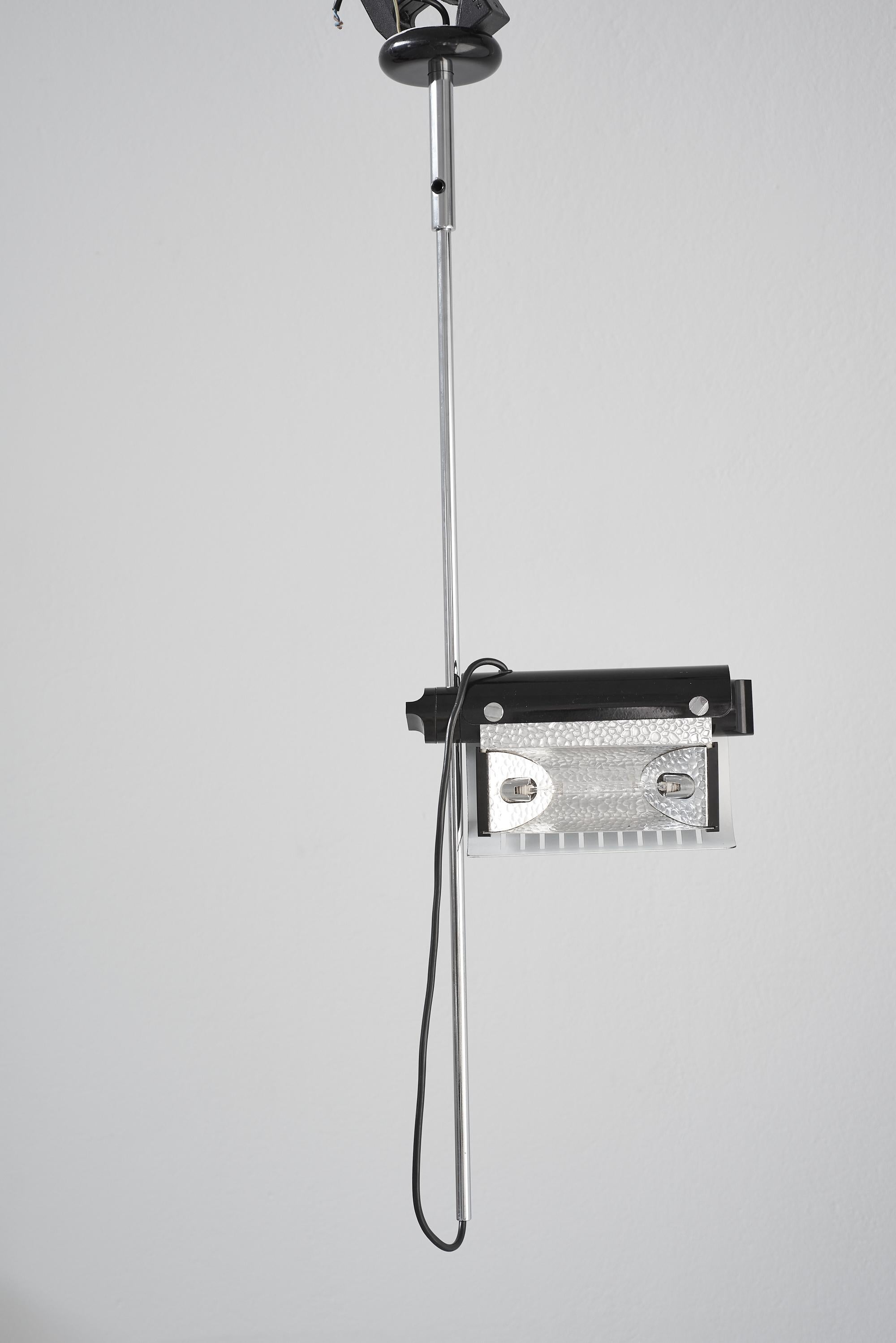 Metallo Lampada da soffitto Colombo 885 di Joe Colombo per Oluce, anni '70. in vendita