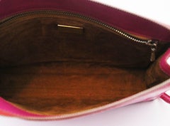 Colombo Fushia pink Crocodile clutch bag