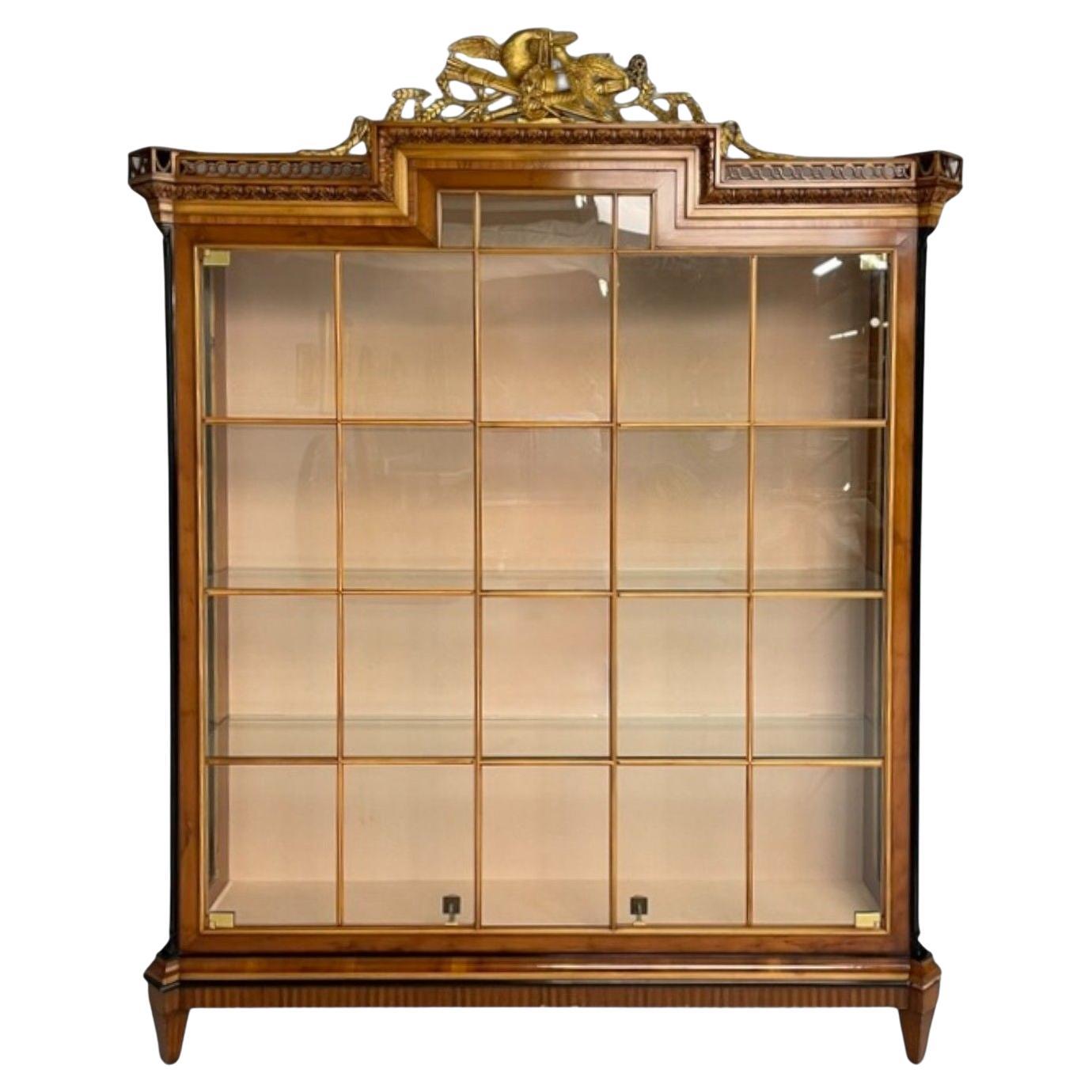 Colombo Mobili, Biedermeier Style, Cherrywood, Vitrine, Curio Cabinet, 20th C.