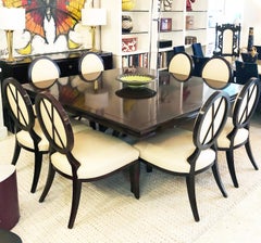 Table à manger carrée Italy en acajoue par Colombo Mobili, Baker Custom