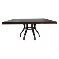 Colombo Mobili 'Italia', Mesa de comedor cuadrada Baker Custom de caoba