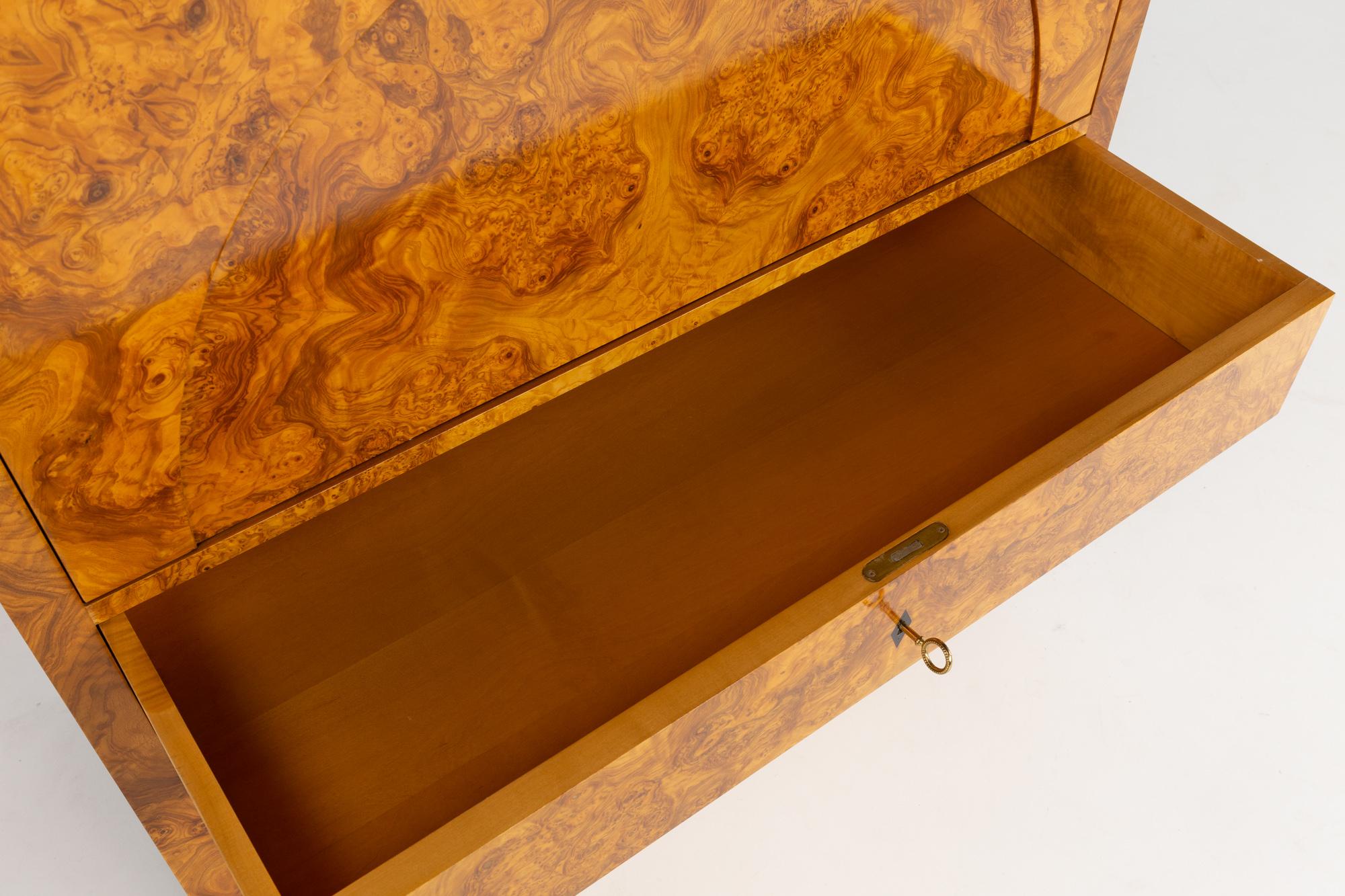 Colombo Mobili Burlwood Secretaire Abattant en venta 8