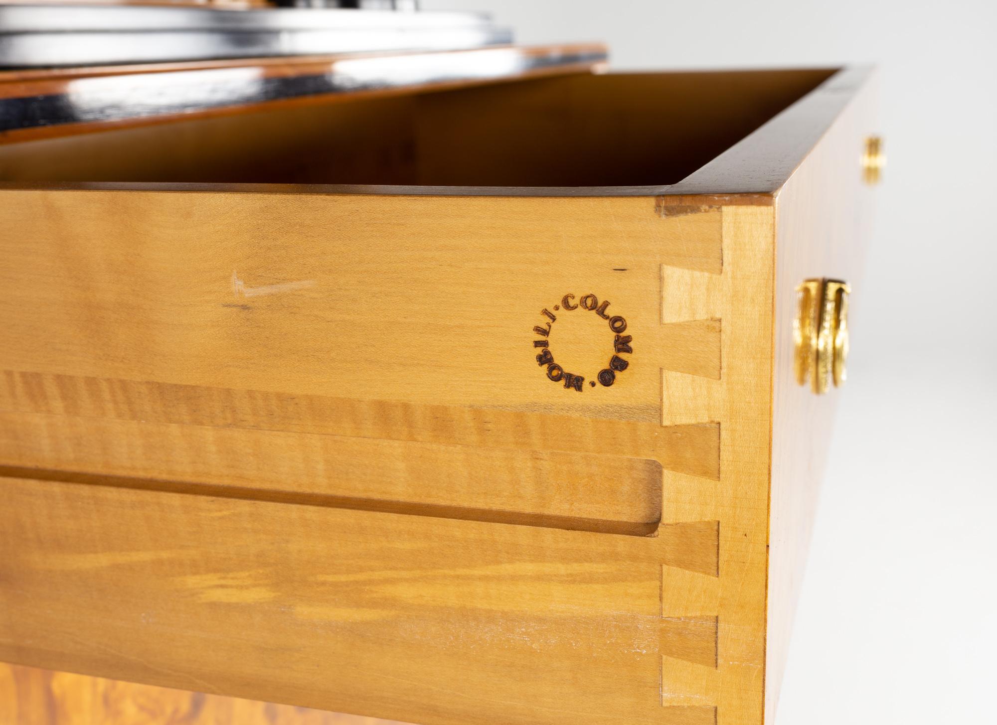 Colombo Mobili Burlwood Secretaire Abattant en venta 10